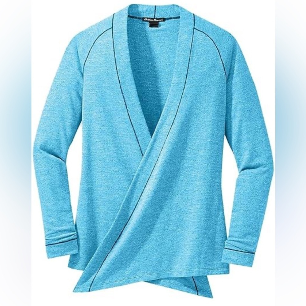 Outdoor Research Women's Athena Wrap Top Oasis Blue Sz M Athliesure Dance Yoga